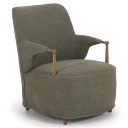 Brently Broadway Olive Linen Chair|