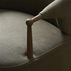 Brently Broadway Olive Linen Chair|