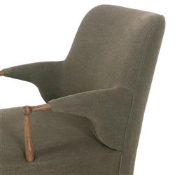 Brently Broadway Olive Linen Chair|