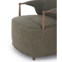 Brently Broadway Olive Linen Chair|