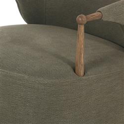 Brently Broadway Olive Linen Chair|