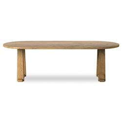 Ayla Worn Oak Oval Dining Table - 98"W|