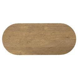 Ayla Worn Oak Oval Dining Table - 98"W|
