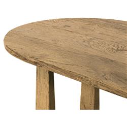 Ayla Worn Oak Oval Dining Table - 98"W|
