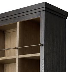 Alistair Smoked Black Bookcase|
