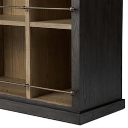 Alistair Smoked Black Bookcase|