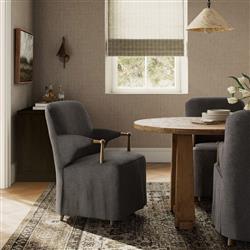 Brently Broadway Denim Linen Dining Chair|
