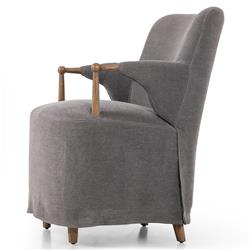 Brently Broadway Denim Linen Dining Chair|