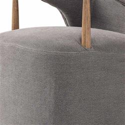 Brently Broadway Denim Linen Dining Chair|