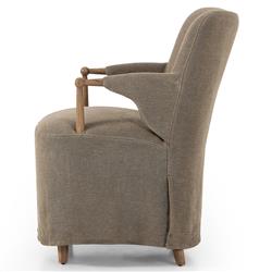 Brently Broadway Olive Linen Dining Chair|