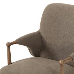 Brently Broadway Olive Linen Dining Chair|