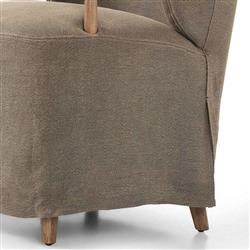 Brently Broadway Olive Linen Dining Chair|
