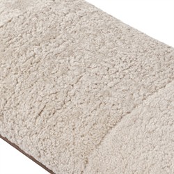 Demi Beige Shearling Accent Bench|