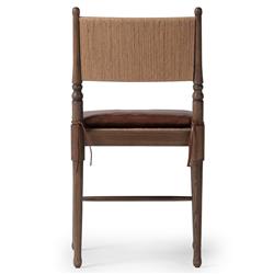 Fayth Dulane Mahogany Leather Dining Chair|
