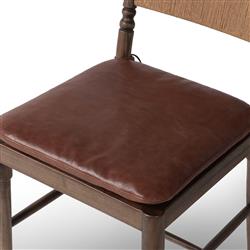 Fayth Dulane Mahogany Leather Dining Chair|