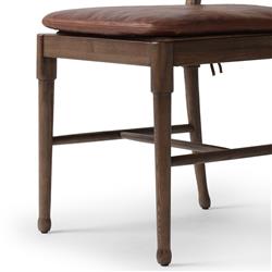 Fayth Dulane Mahogany Leather Dining Chair|