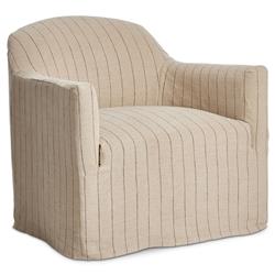 Lowell Lavon Flint Slipcover Swivel Chair|