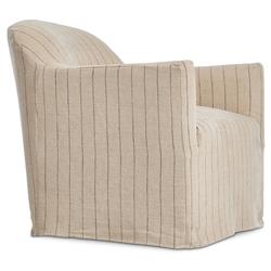 Lowell Lavon Flint Slipcover Swivel Chair|