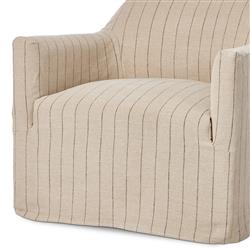 Lowell Lavon Flint Slipcover Swivel Chair|