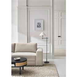 Visual Comfort Hackney Modern Classic Bronze Metal Linen Shade Floor Lamp|