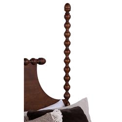 Elio Updated Traditional Brown Wood Spindle Poster Bed - Queen|
