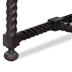 Stella Updated Traditional White Marble Brown Wood Rectangular Coffee Table|