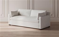 Weybridge Heathered Ivory Performance Bench Cushion Sofa - 88&quot;|