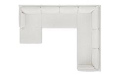 Weybridge Heathered Ivory Performance U-Chaise Sectional - Left Chaise - 142&quot;|