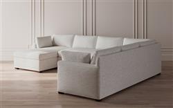 Weybridge Heathered Ivory Performance U-Chaise Sectional - Left Chaise - 142&quot;|
