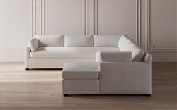 Weybridge Heathered Ivory Performance U-Chaise Sectional - Right Chaise - 142&quot;|