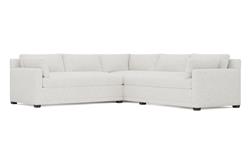 Weybridge Heathered Ivory Performance Corner Sectional - Left End - 110&quot;|