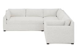Weybridge Heathered Ivory Performance Corner Sectional - Left End - 110&quot;|