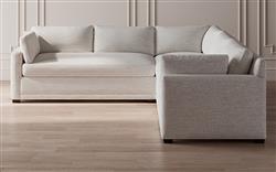 Weybridge Heathered Ivory Performance Corner Sectional - Left End - 110&quot;|