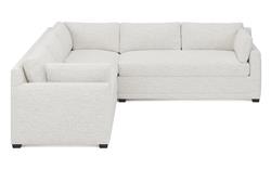 Weybridge Heathered Ivory Performance Corner Sectional - Right End - 110&quot;|