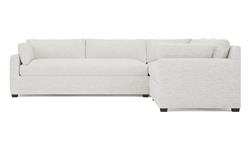 Weybridge Heathered Ivory Performance Corner Sectional - Left End - 123"|