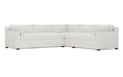 Weybridge Heathered Ivory Performance Corner Sectional - Left End - 123"|