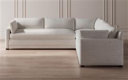 Weybridge Heathered Ivory Performance Corner Sectional - Left End - 123"|