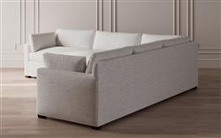 Weybridge Heathered Ivory Performance Corner Sectional - Left End - 123"|