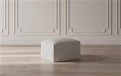 Weybridge Sea Salt Performance Slipcovered Ottoman|