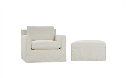 Weybridge Sea Salt Performance Slipcovered Chair|