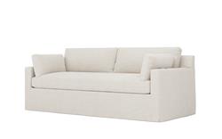 Weybridge Sea Salt Performance Slipcovered Bench Cushion Sofa - 88&quot;|