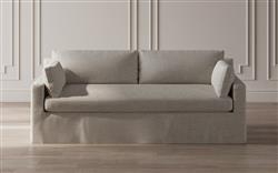 Weybridge Sea Salt Performance Slipcovered Bench Cushion Sofa - 88&quot;|