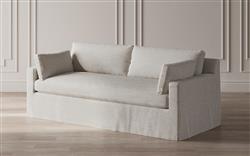 Weybridge Sea Salt Performance Slipcovered Bench Cushion Sofa - 88&quot;|