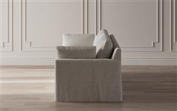 Weybridge Sea Salt Performance Slipcovered Bench Cushion Sofa - 88&quot;|