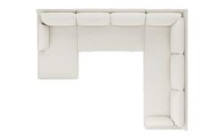 Weybridge Sea Salt Performance Slipcovered U-Chaise Sectional - Left Chaise - 142&quot;|