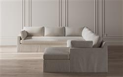 Weybridge Sea Salt Performance Slipcovered U-Chaise Sectional - Right Chaise - 142&quot;|