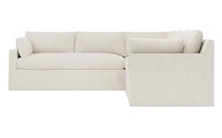 Weybridge Sea Salt Performance Slipcovered Corner Sectional - Left End - 110&quot;|