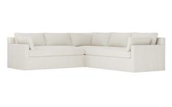 Weybridge Sea Salt Performance Slipcovered Corner Sectional - Left End - 110&quot;|