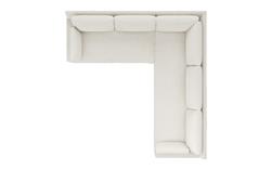 Weybridge Sea Salt Performance Slipcovered Corner Sectional - Left End - 110&quot;|