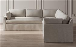 Weybridge Sea Salt Performance Slipcovered Corner Sectional - Left End - 110&quot;|